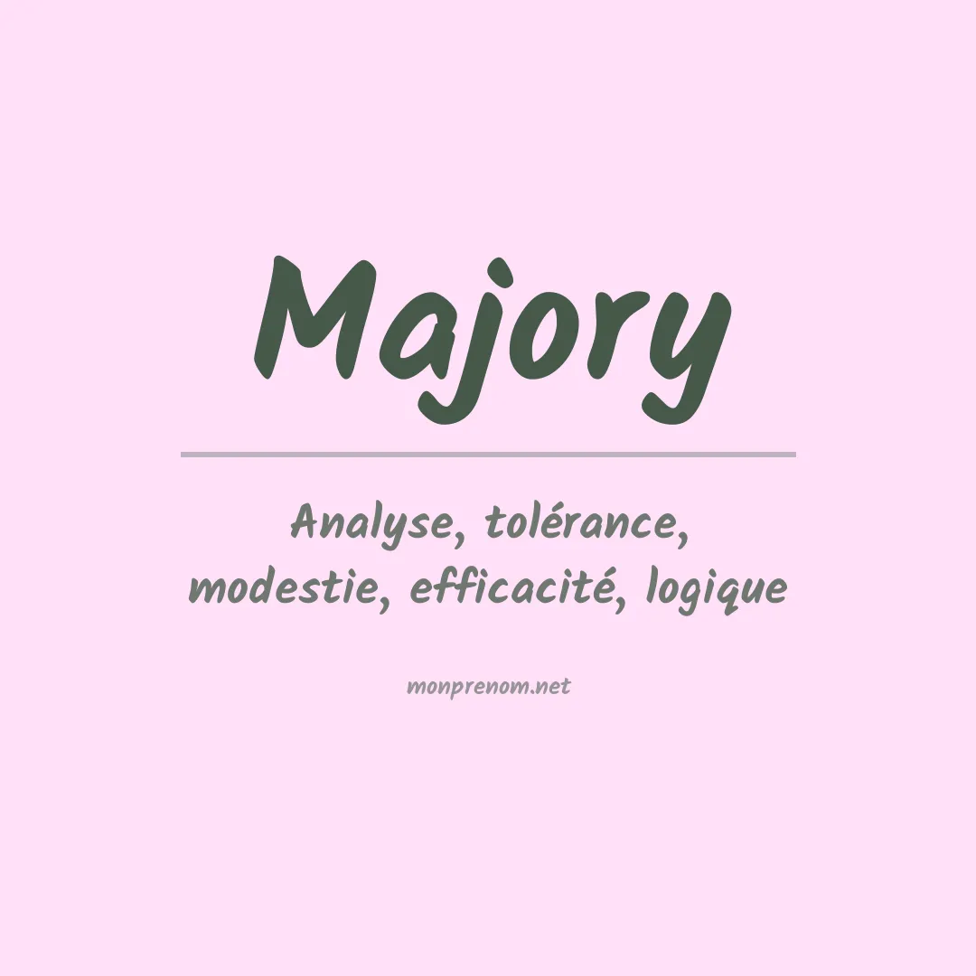 Signification du Prénom Majory