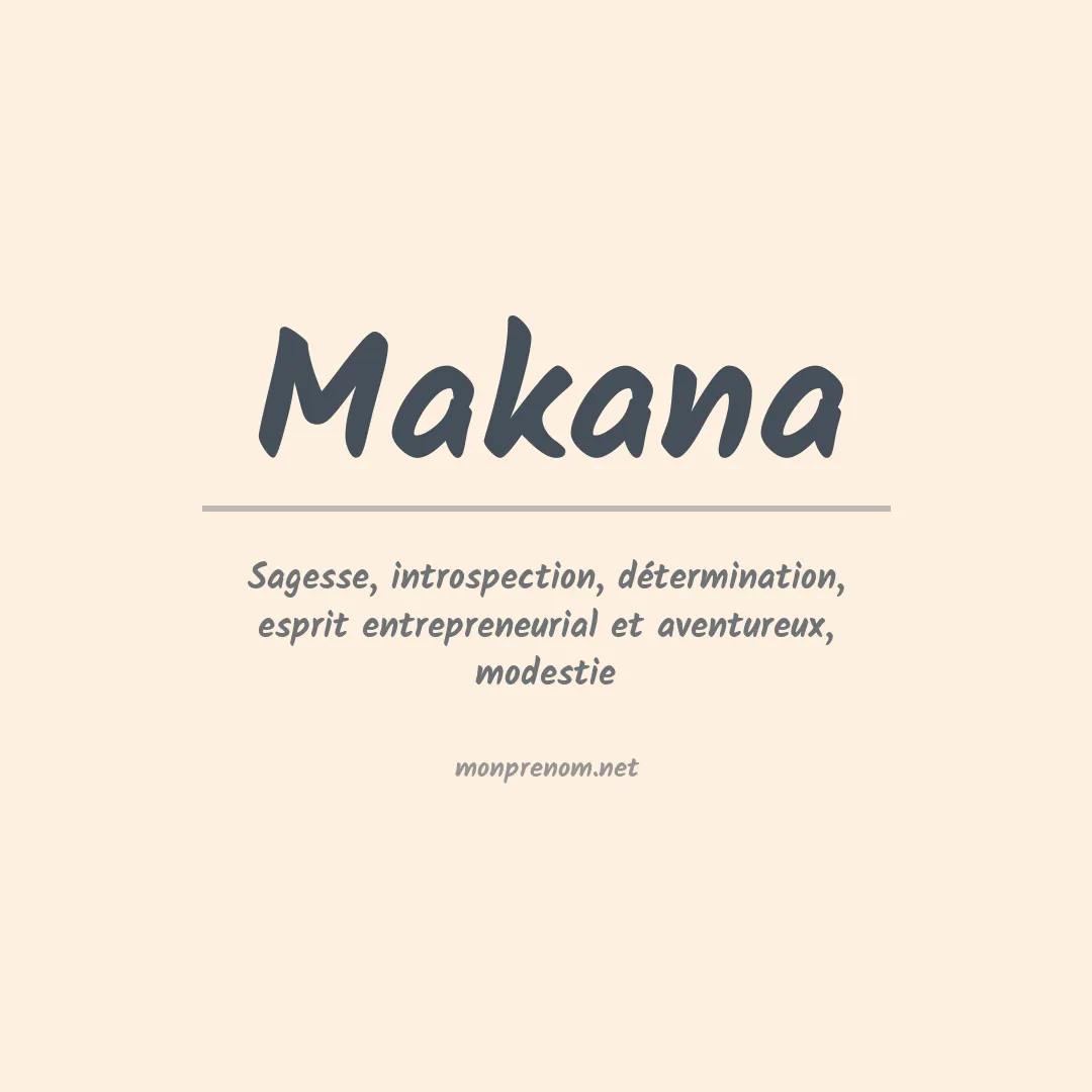 Signification du Prénom Makana Signification du Prénom Makana