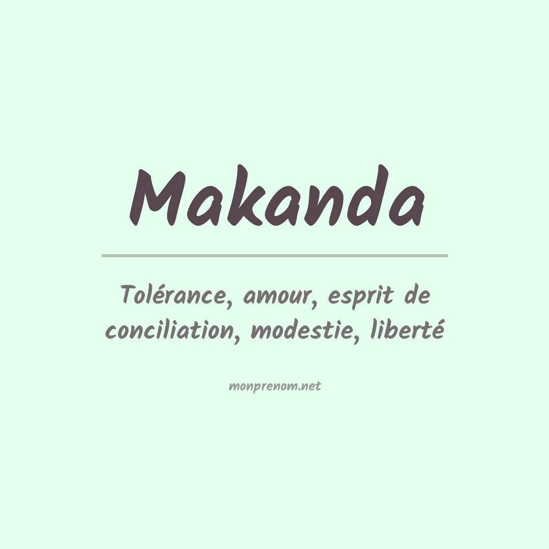 Signification du Prénom Makanda Signification du Prénom Makanda