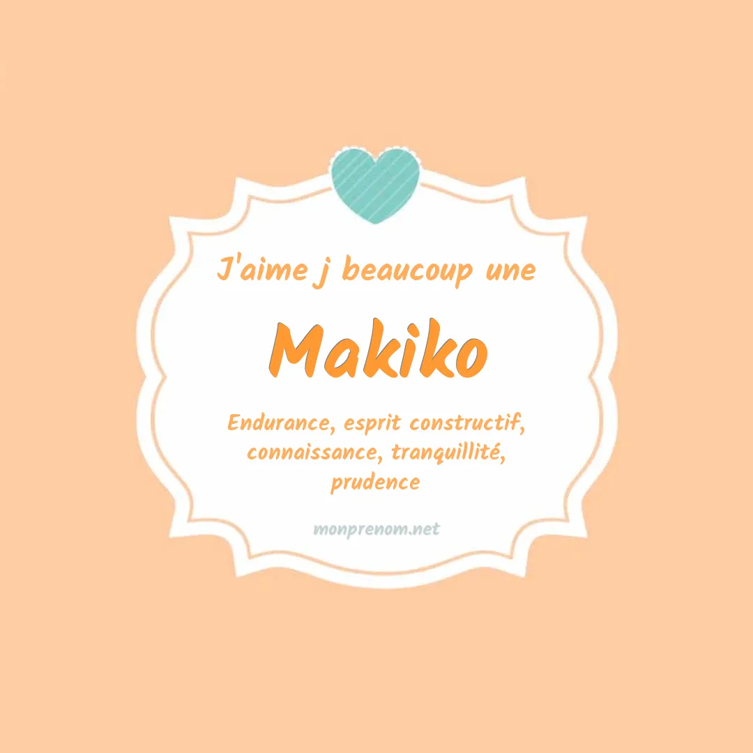 j'aime beaucoup Makiko