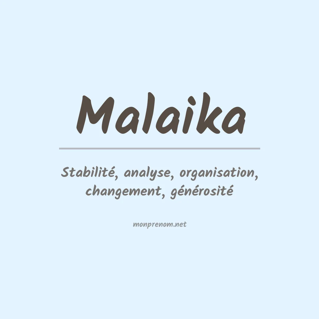 Signification du Prénom Malaika