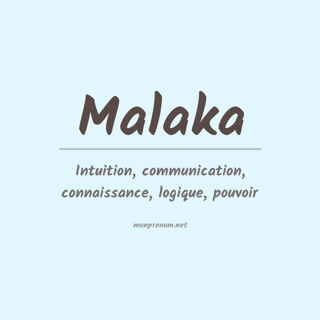 Signification du Prénom Malaka Signification du Prénom Malaka