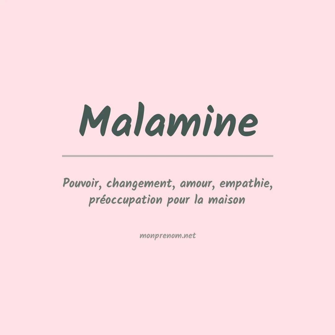 Signification du Prénom Malamine Signification du Prénom Malamine