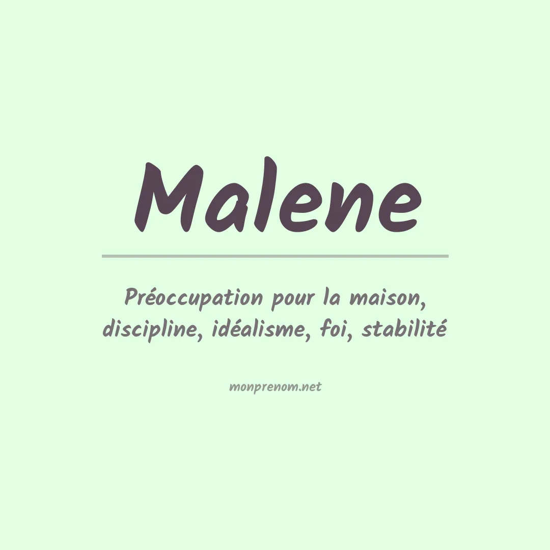 Signification du Prénom Malene Signification du Prénom Malene