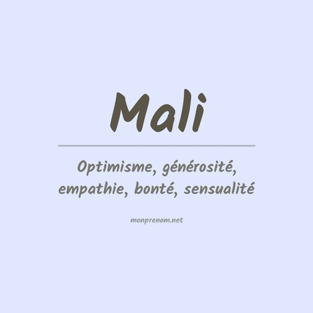 Signification du Prénom Mali