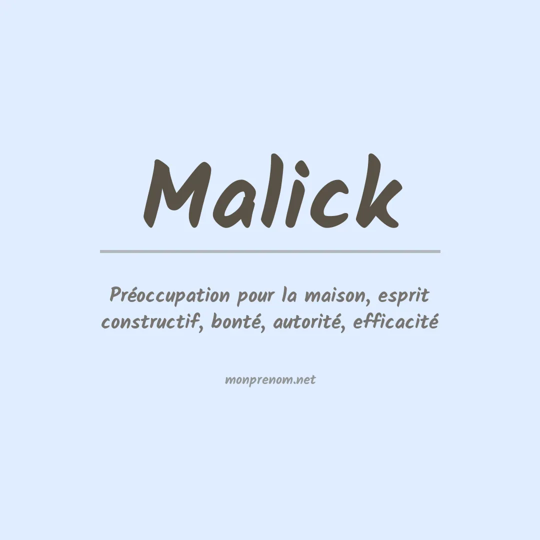 Signification du Prénom Malick