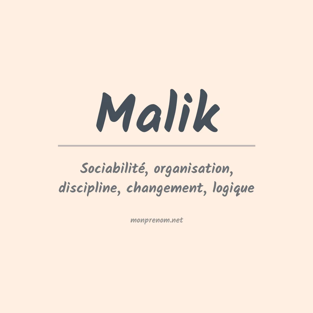 Signification du Prénom Malik