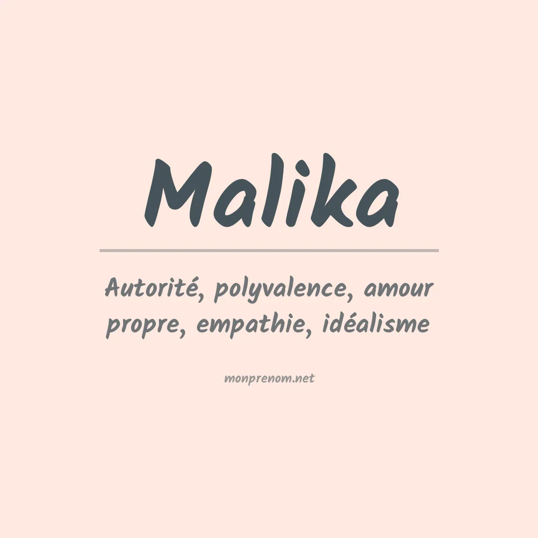 Signification du Prénom Malika