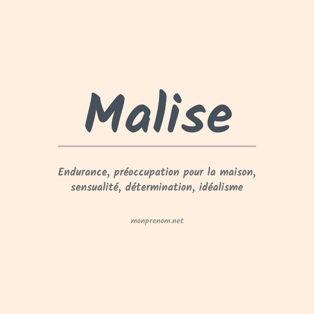 Signification du Prénom Malise