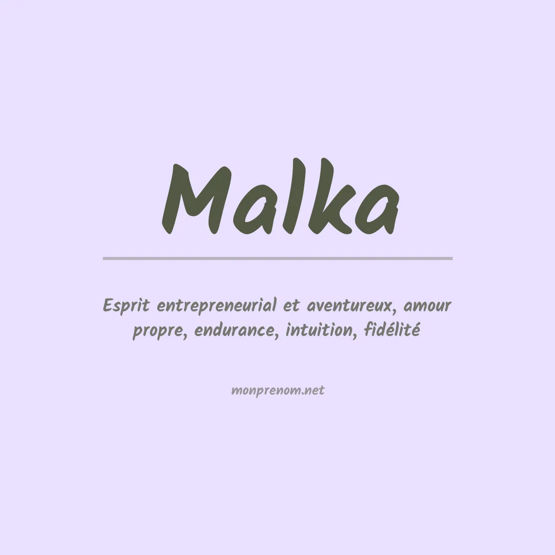Signification du Prénom Malka