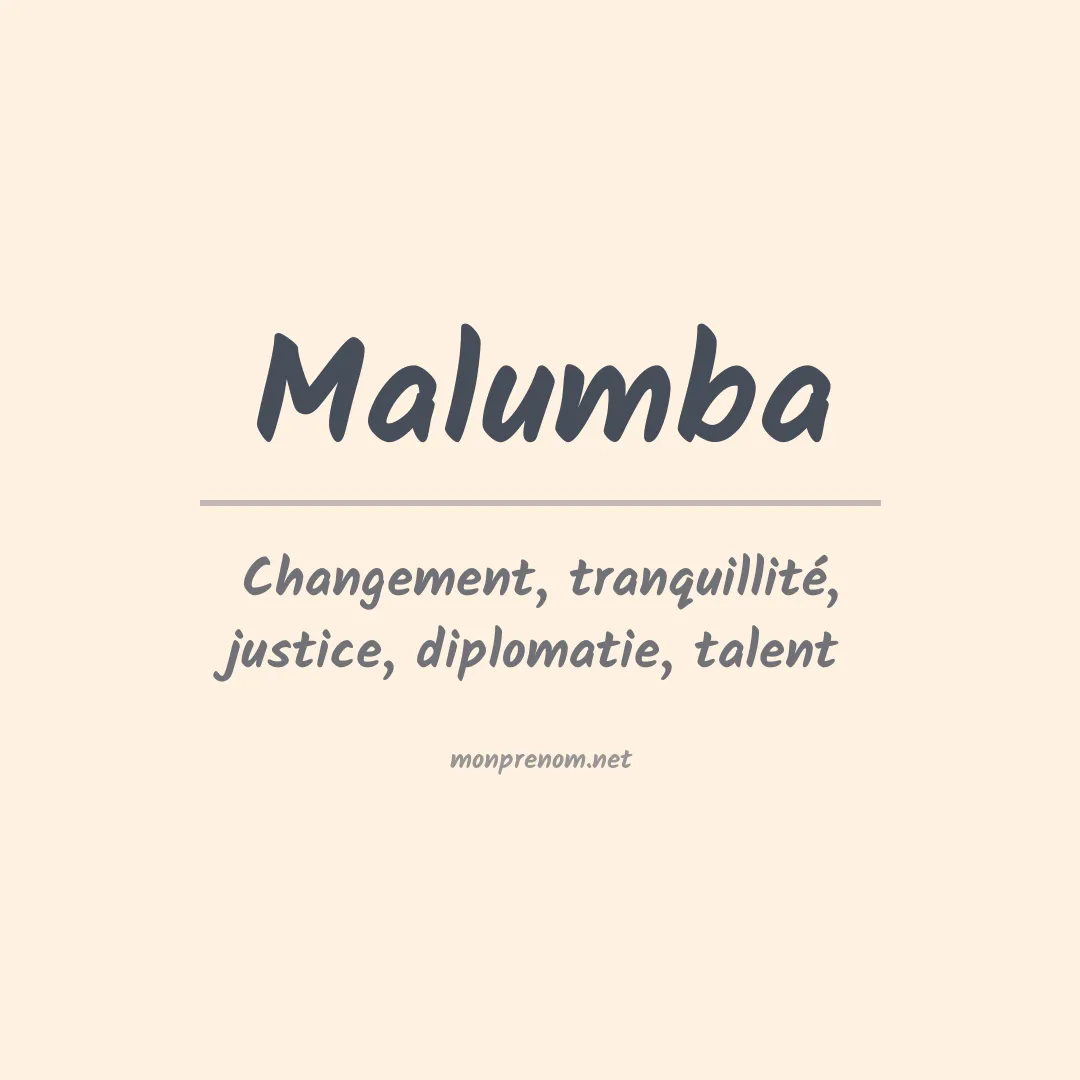 Signification du Prénom Malumba Signification du Prénom Malumba