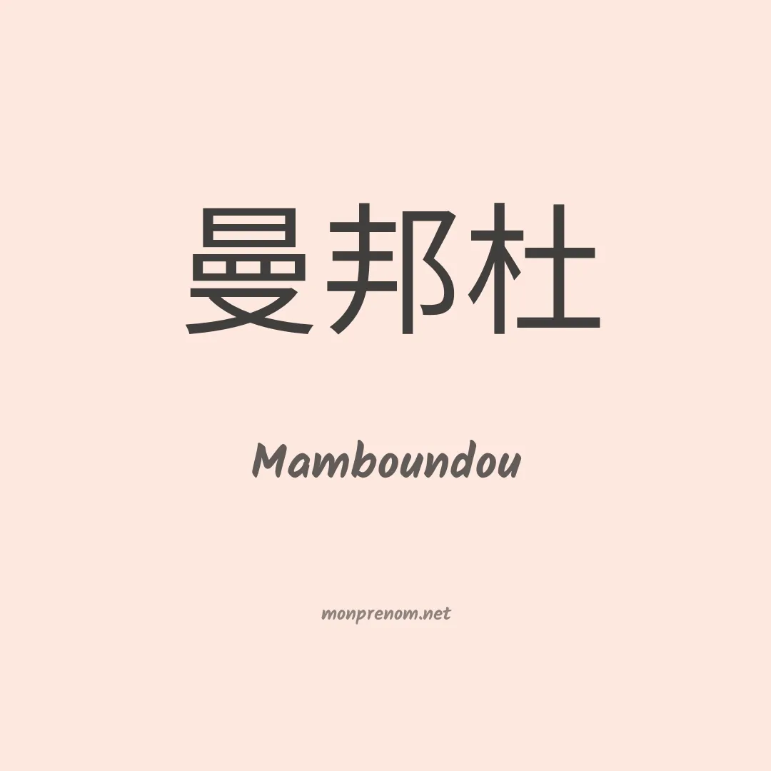 Mamboundou en chino