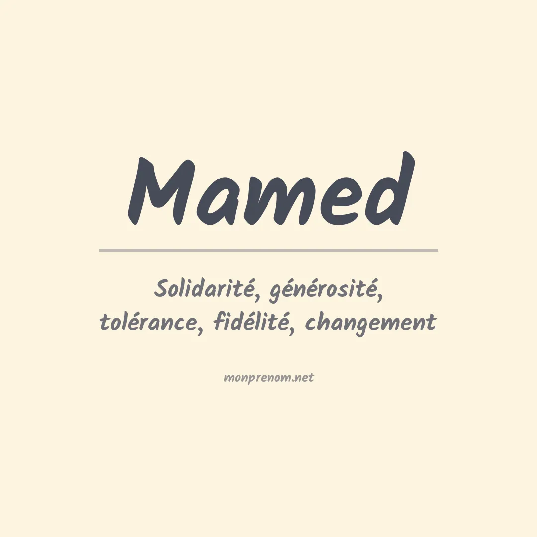 Signification du Prénom Mamed Signification du Prénom Mamed