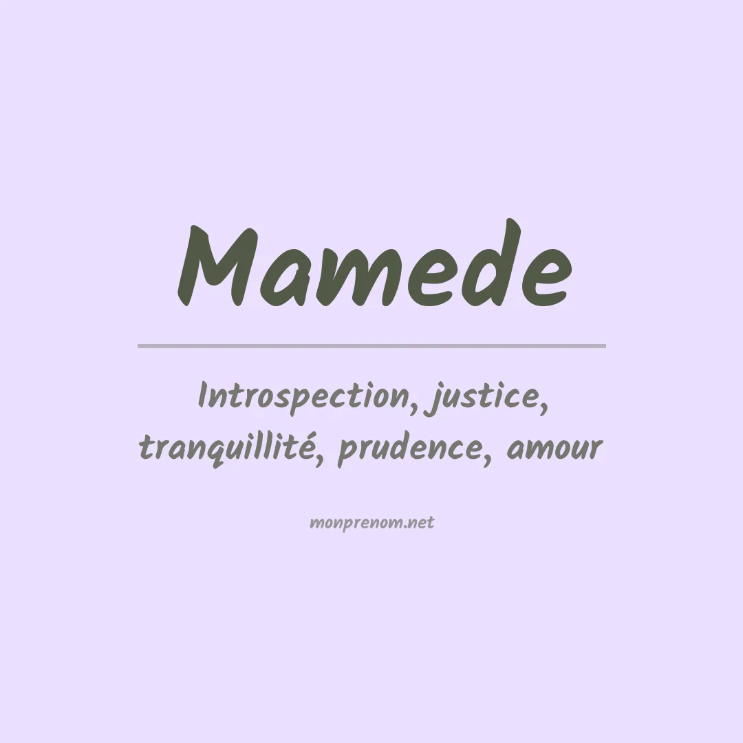 Signification du Prénom Mamede