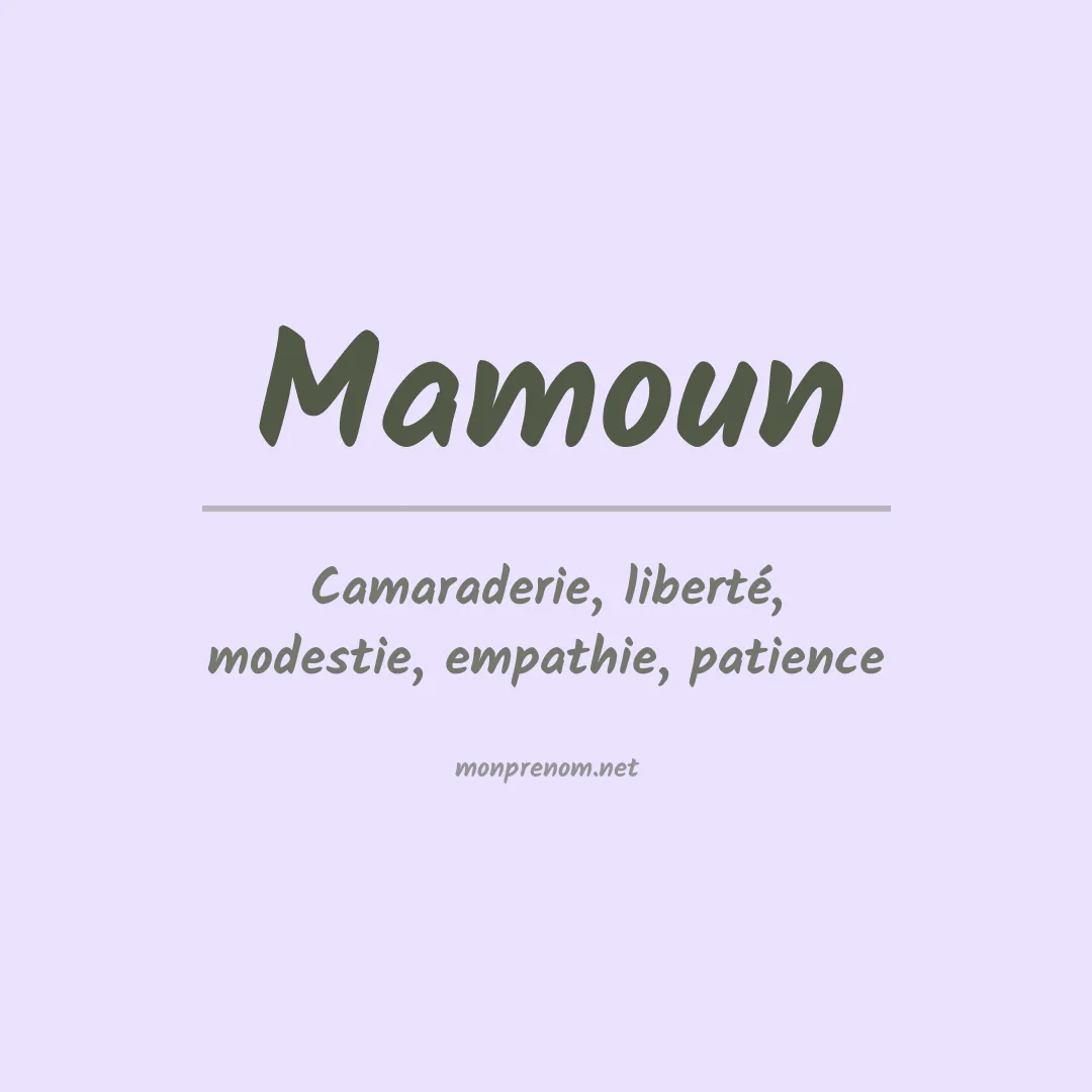 Signification du Prénom Mamoun Signification du Prénom Mamoun