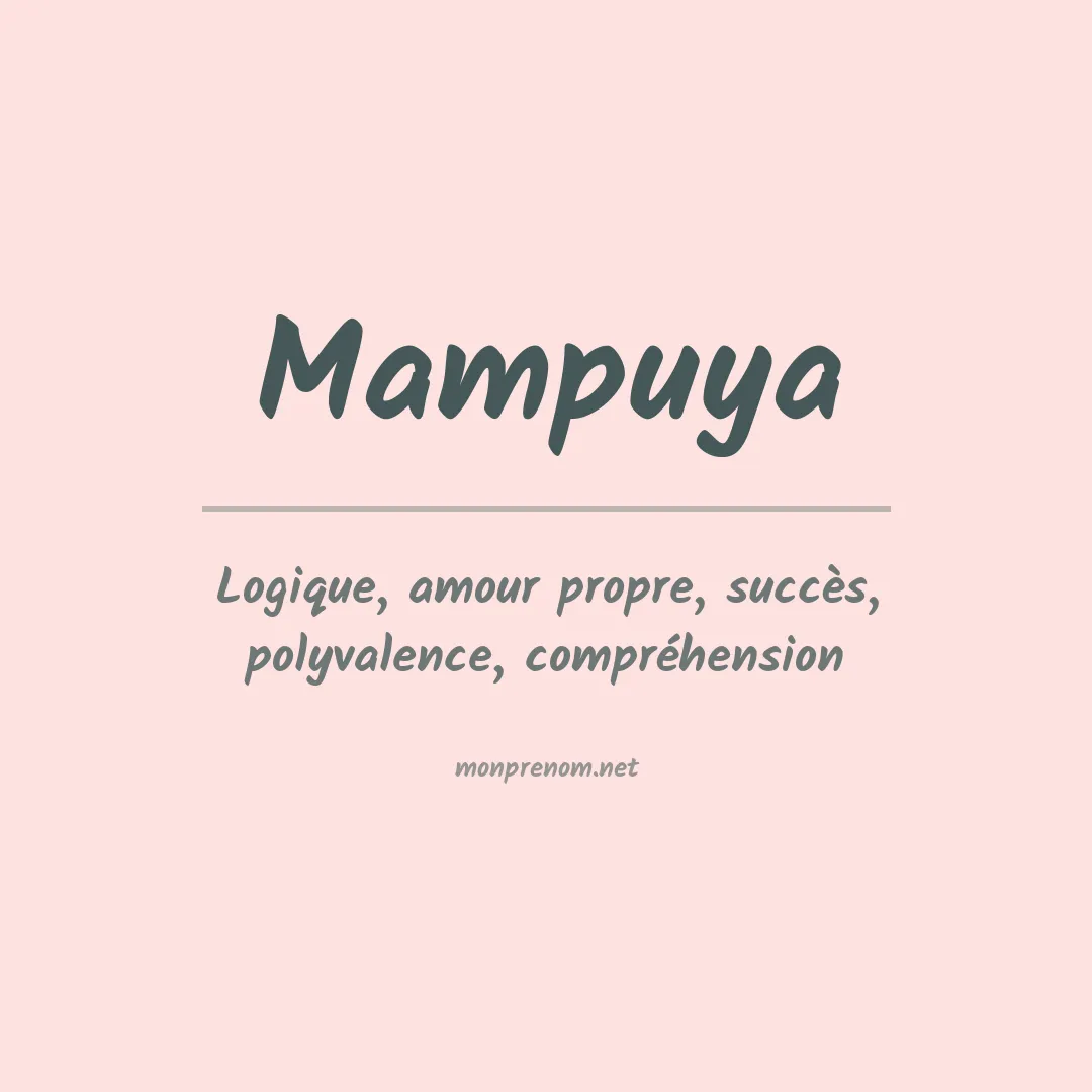 Signification du Prénom Mampuya Signification du Prénom Mampuya