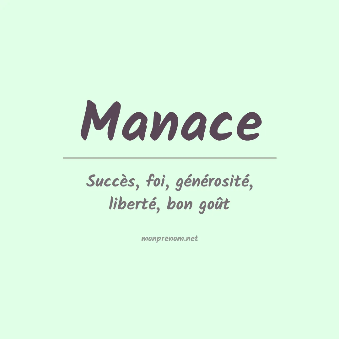 Signification du Prénom Manace Signification du Prénom Manace