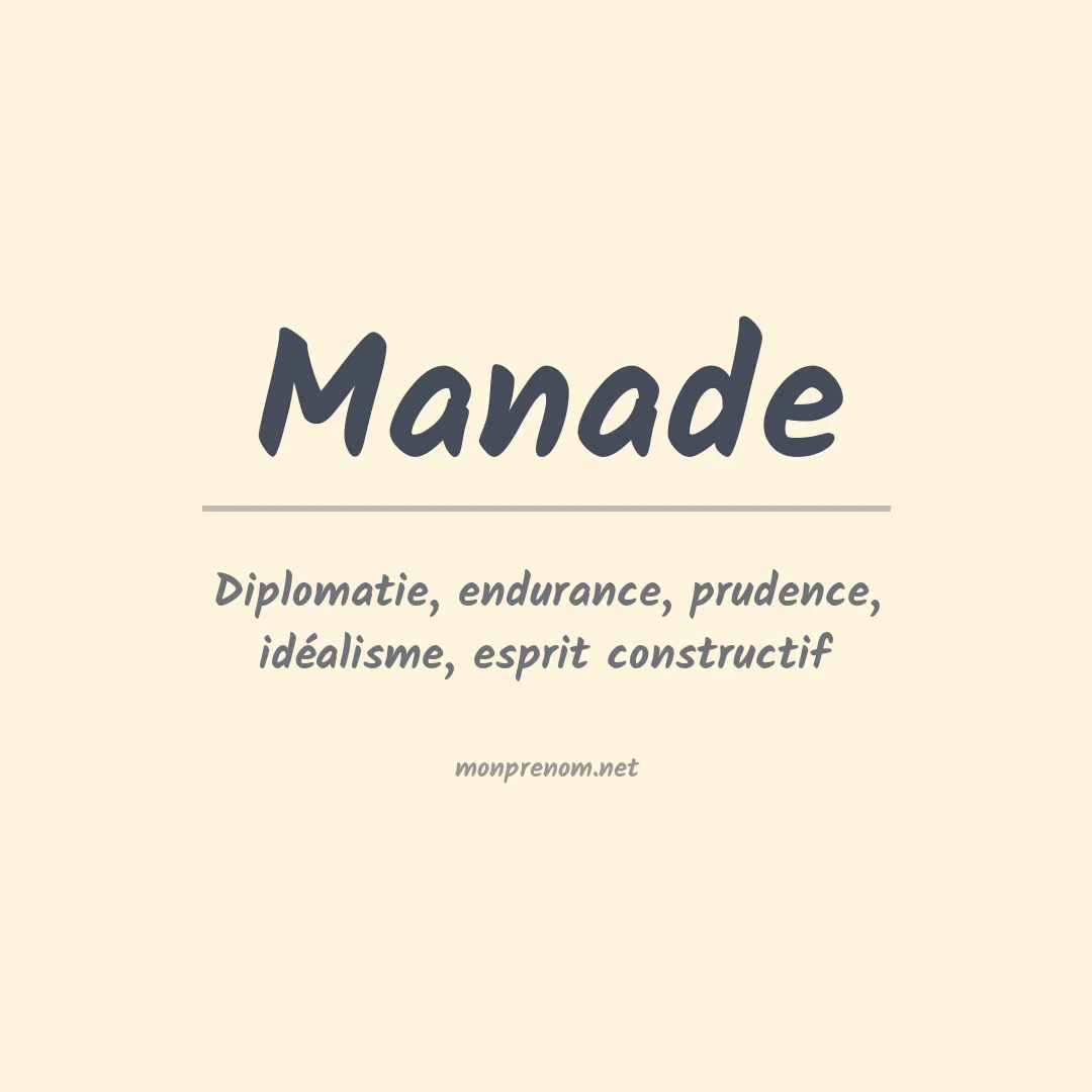 Signification du Prénom Manade Signification du Prénom Manade