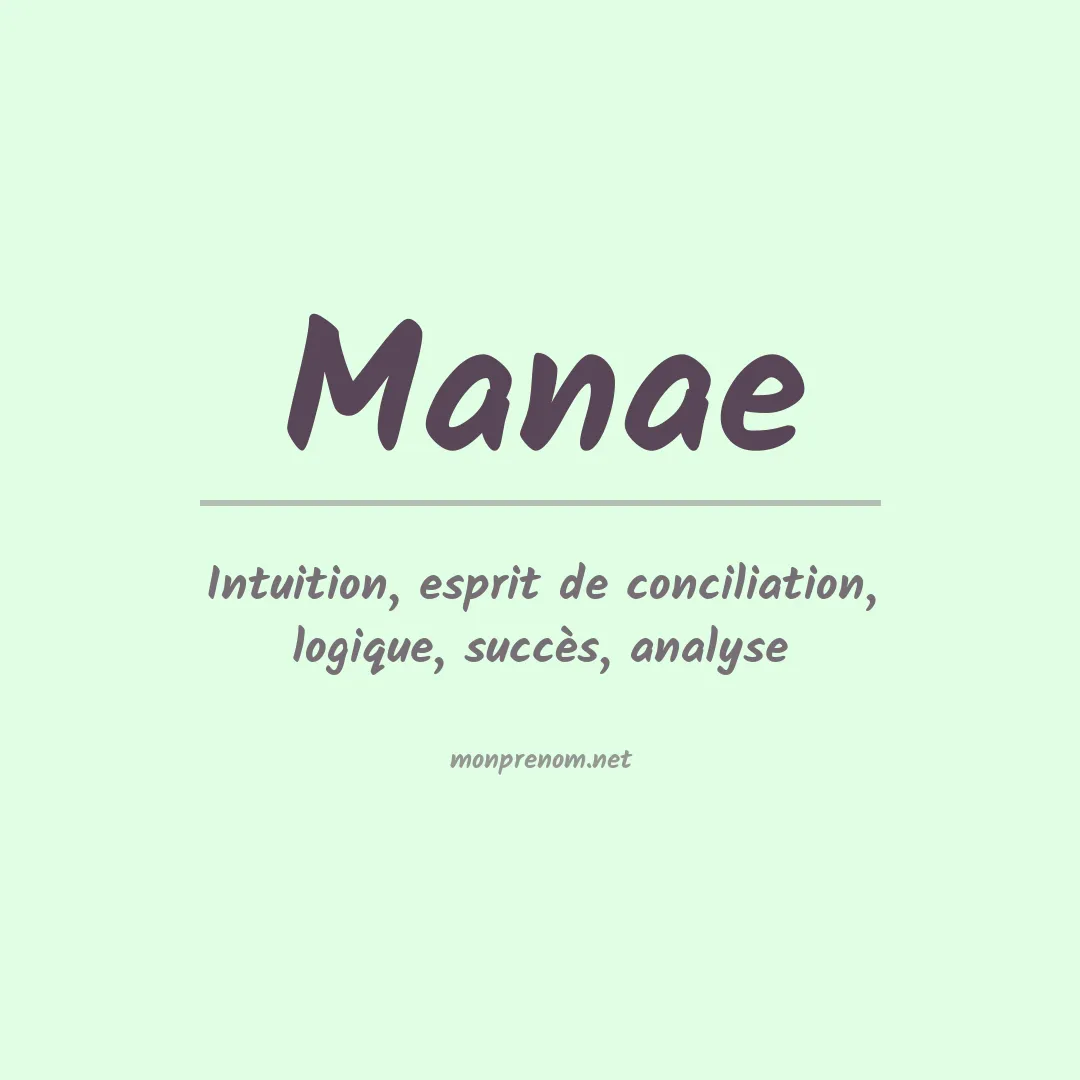 Signification du Prénom Manae Signification du Prénom Manae