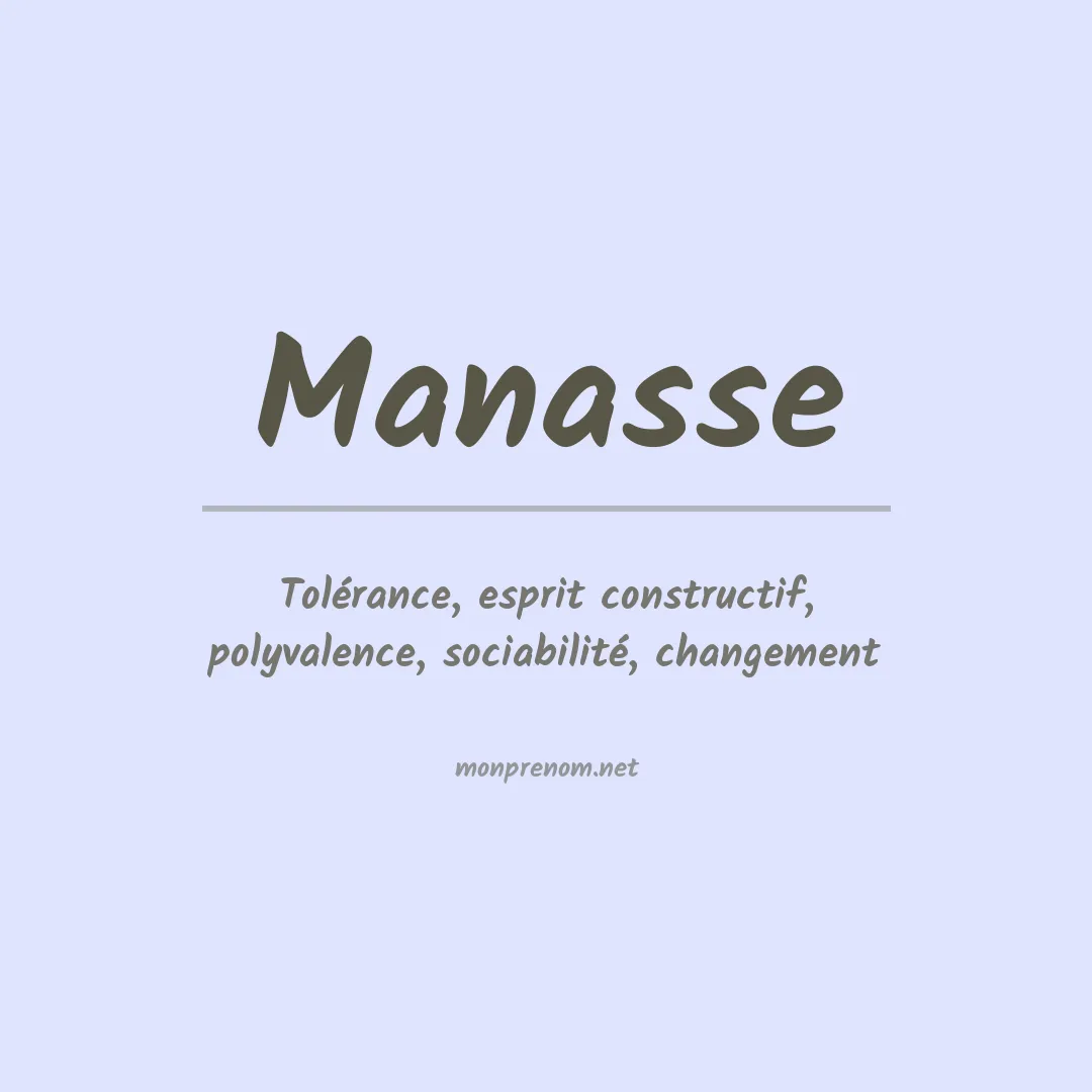 Signification du Prénom Manasse