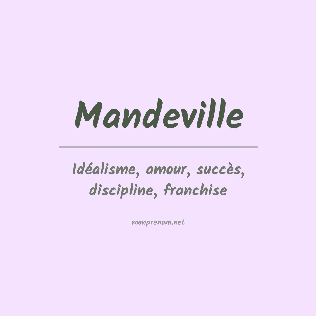 Signification du Prénom Mandeville