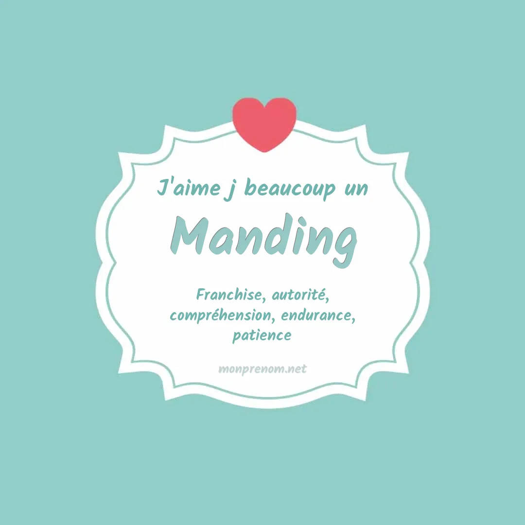 j'aime beaucoup Manding