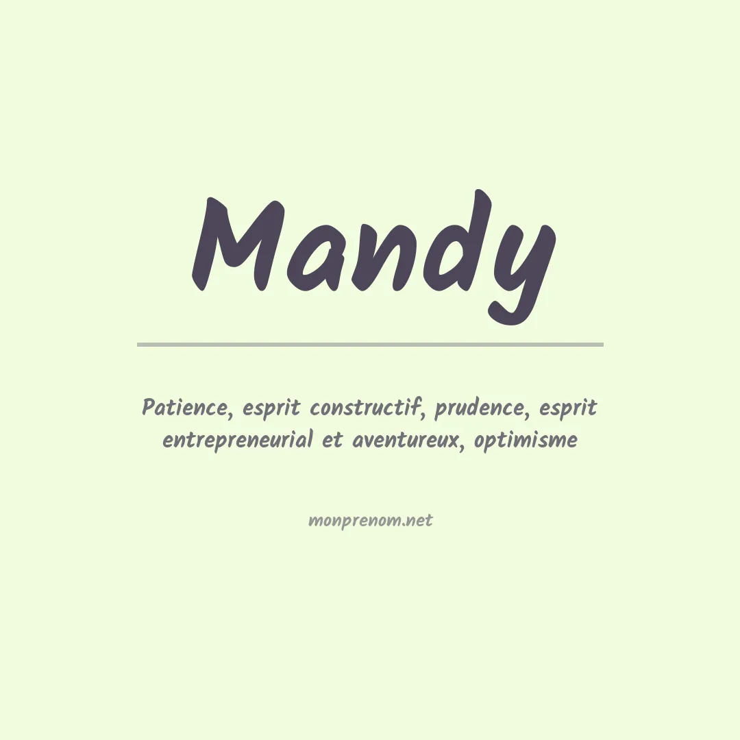 Signification du Prénom Mandy