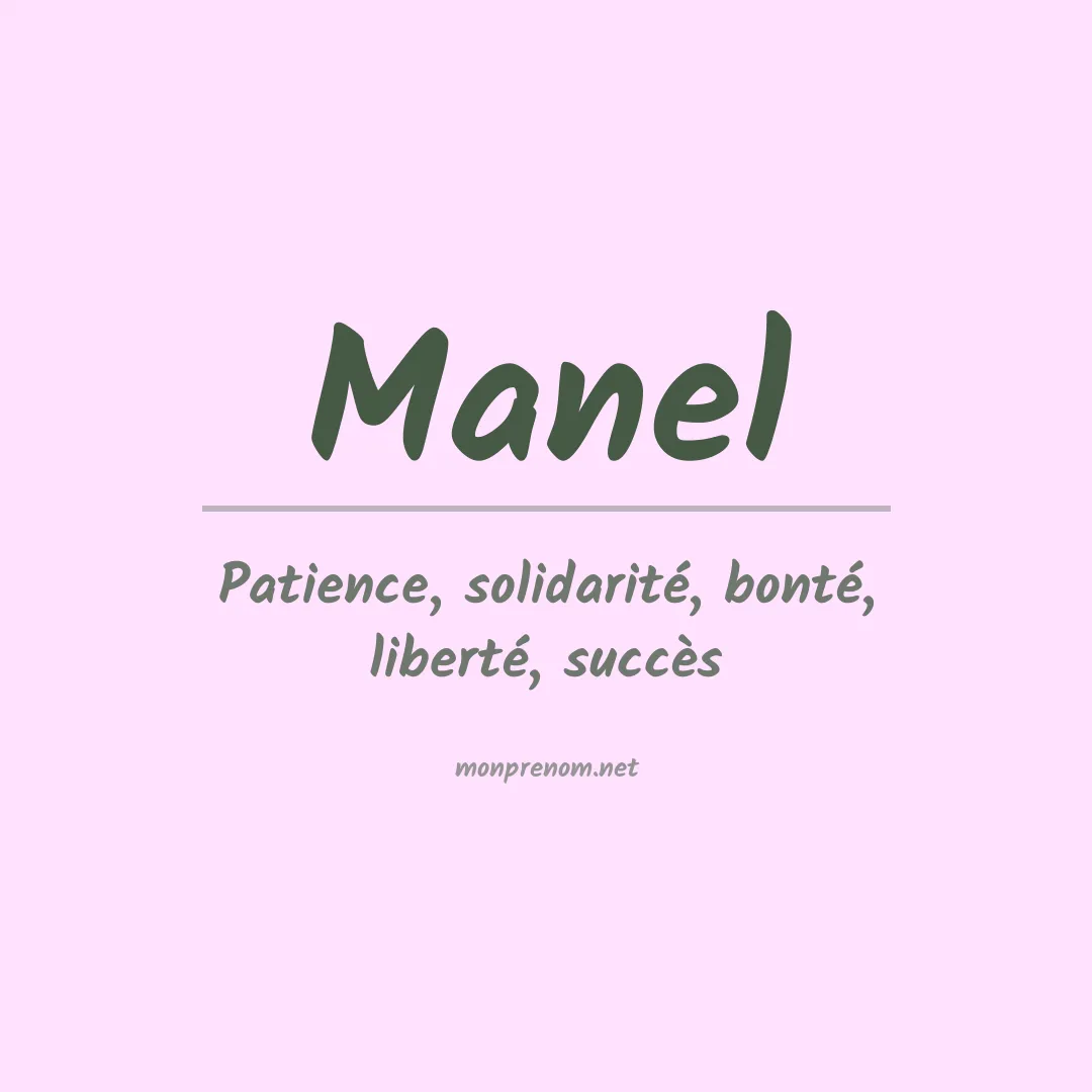 Signification du Prénom Manel
