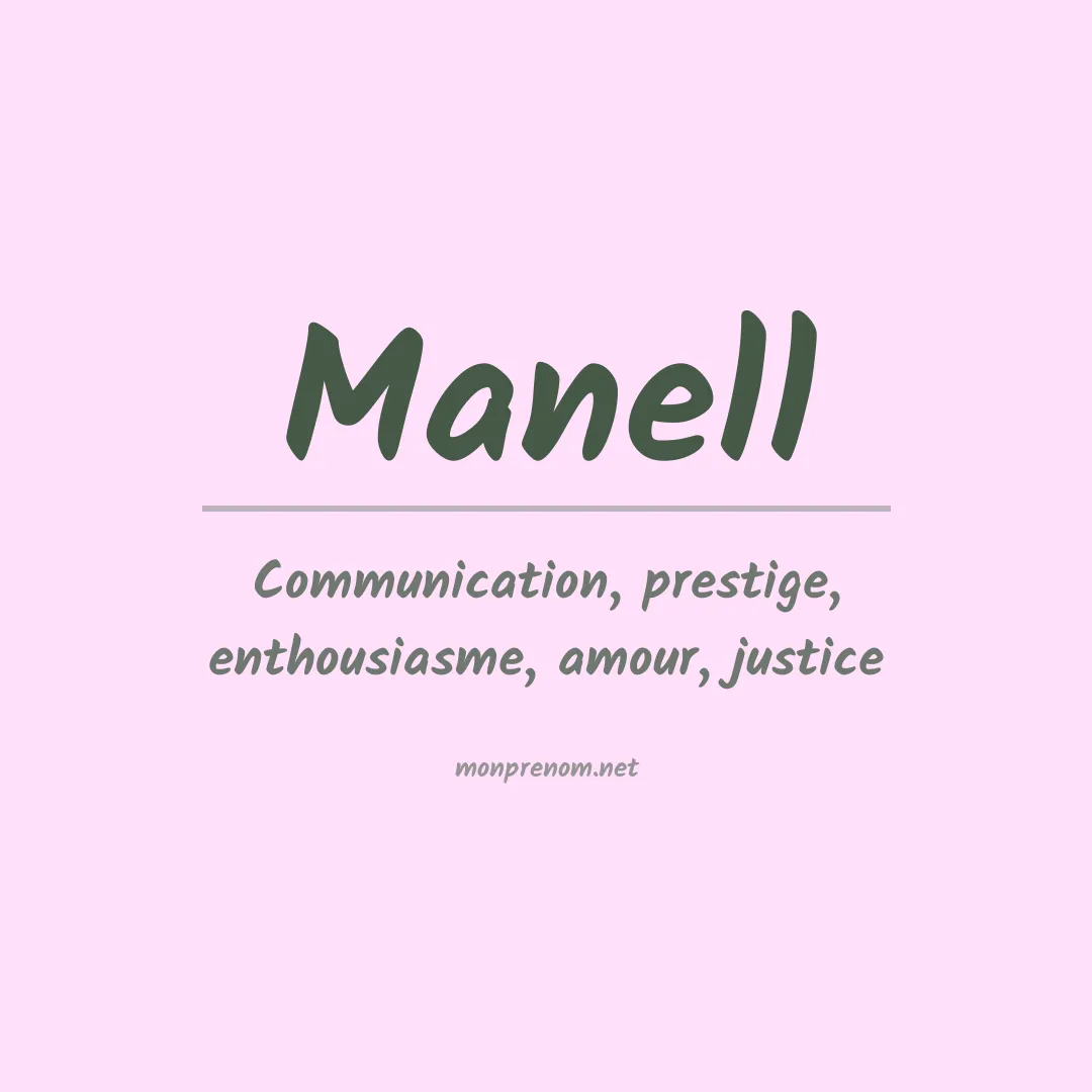 Signification du Prénom Manell Signification du Prénom Manell