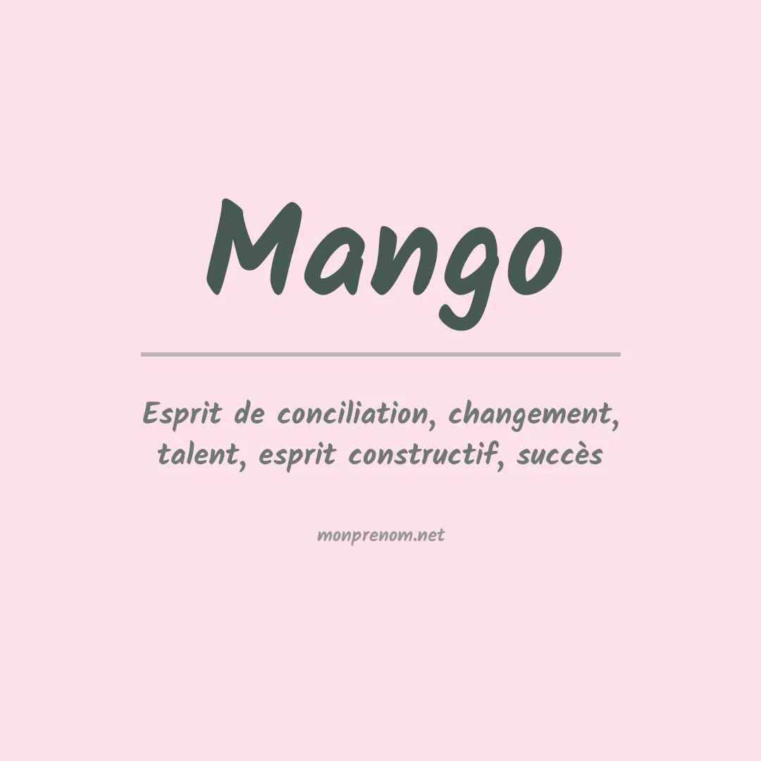 Signification du Prénom Mango