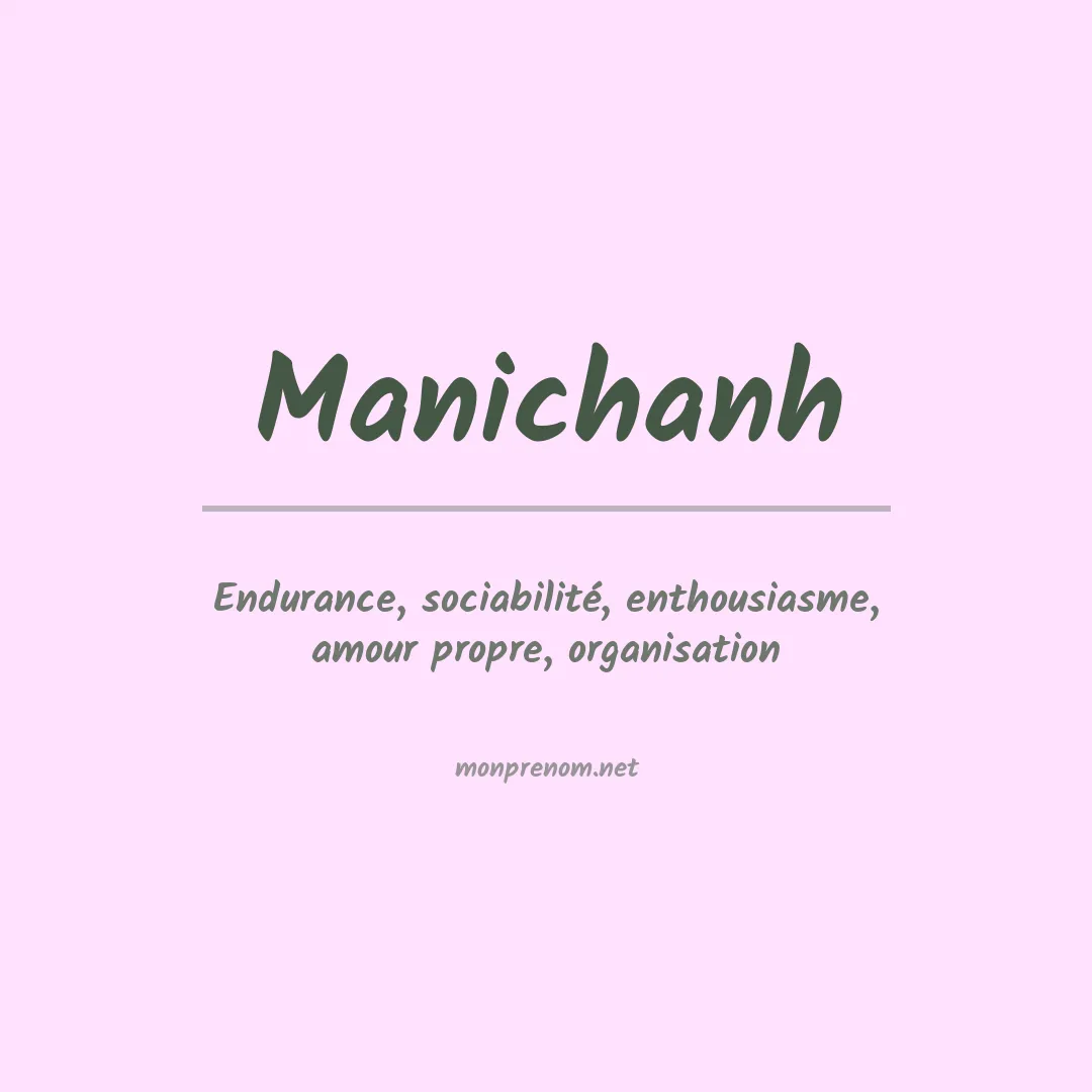 Signification du Prénom Manichanh