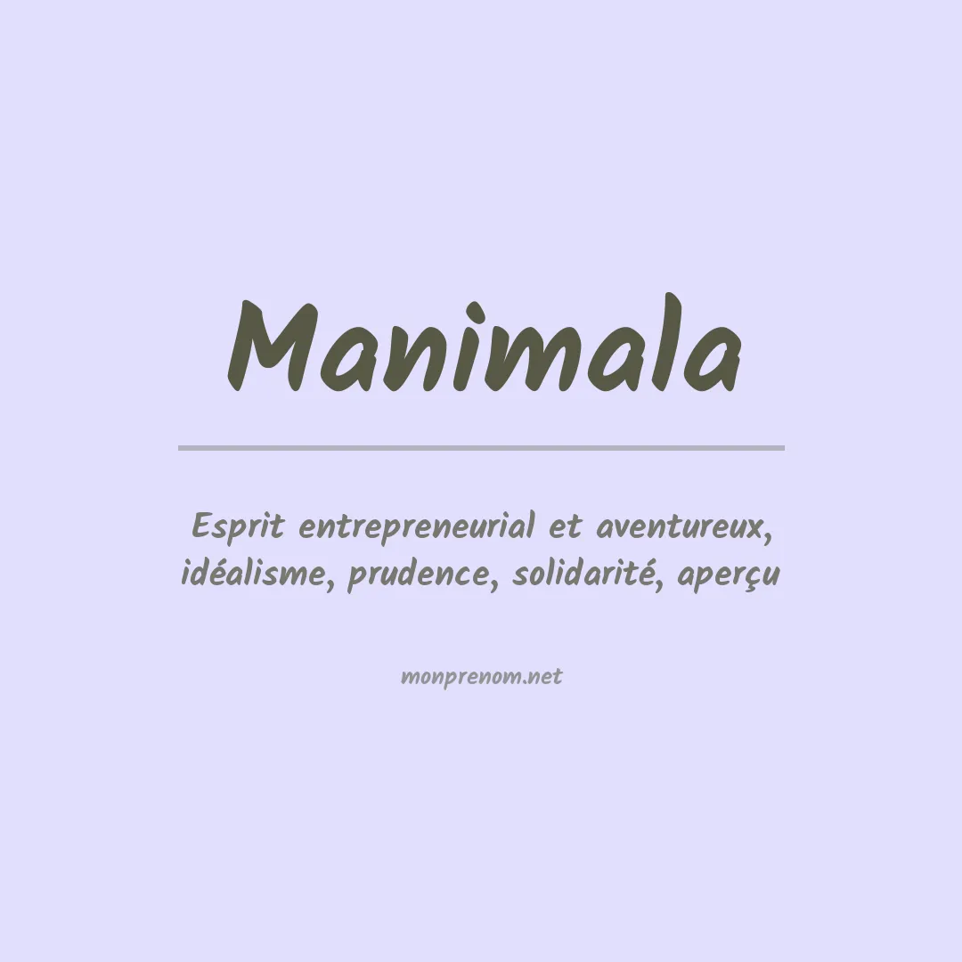 Signification du Prénom Manimala