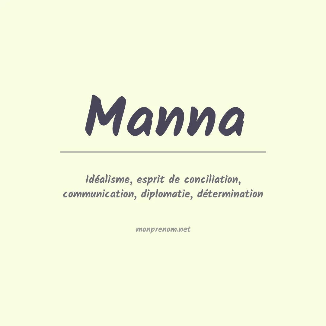 Signification du Prénom Manna