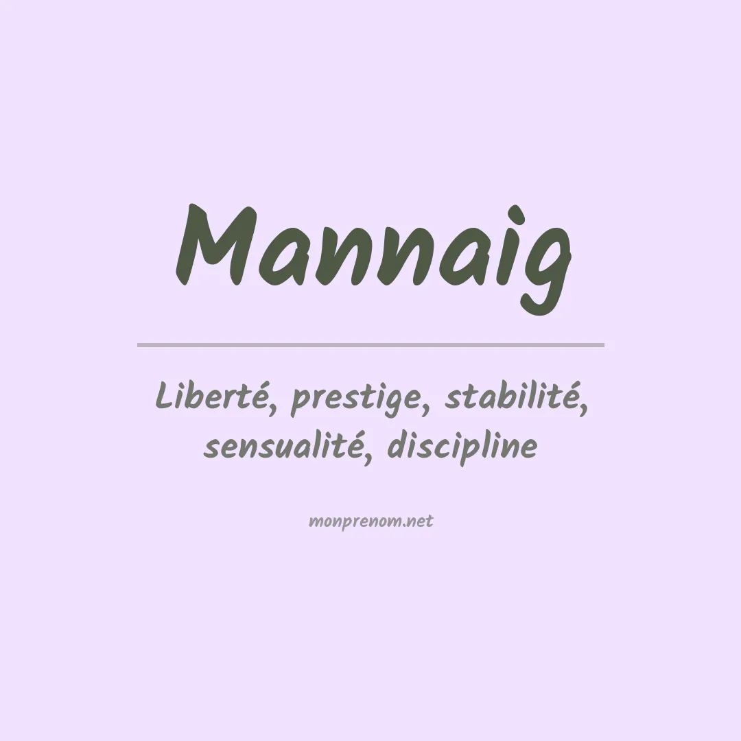 Signification du Prénom Mannaig Signification du Prénom Mannaig