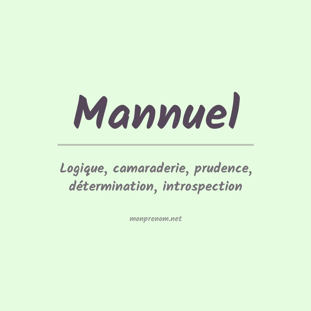 Signification du Prénom Mannuel