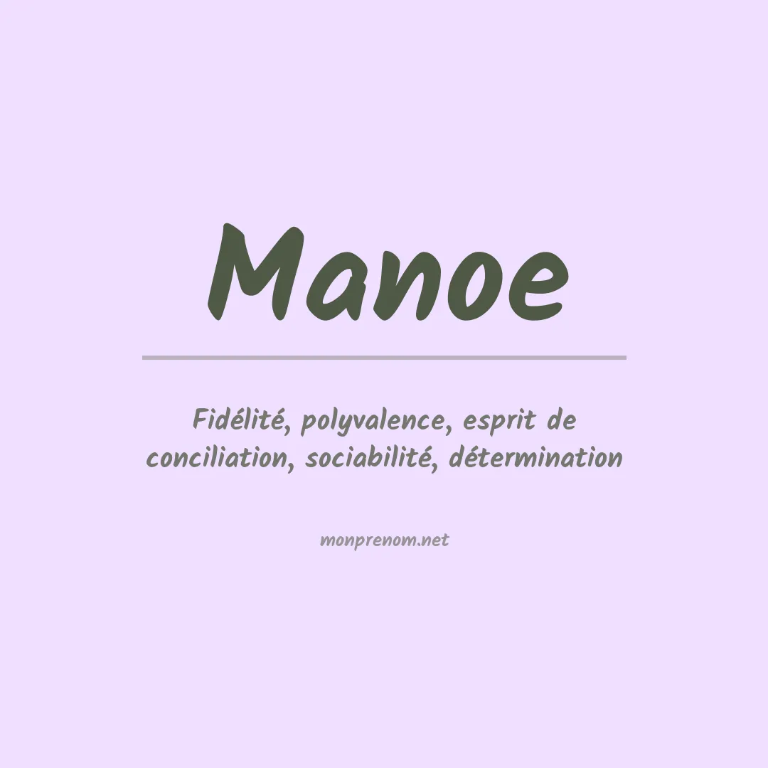 Signification du Prénom Manoe Signification du Prénom Manoe