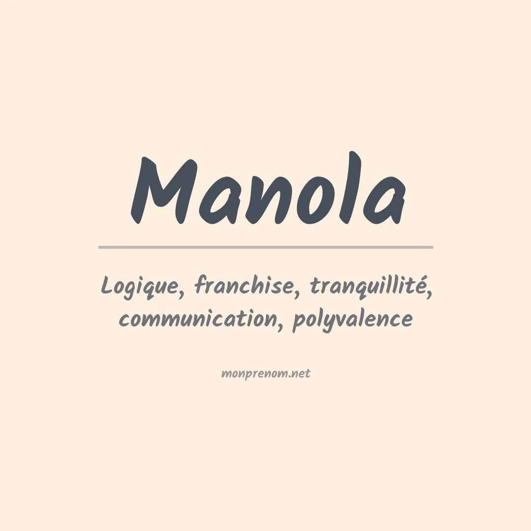 Signification du Prénom Manola