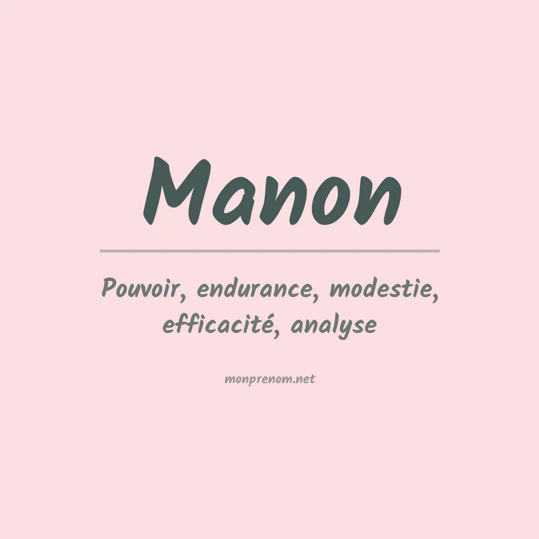 Signification Du Pr nom Manon