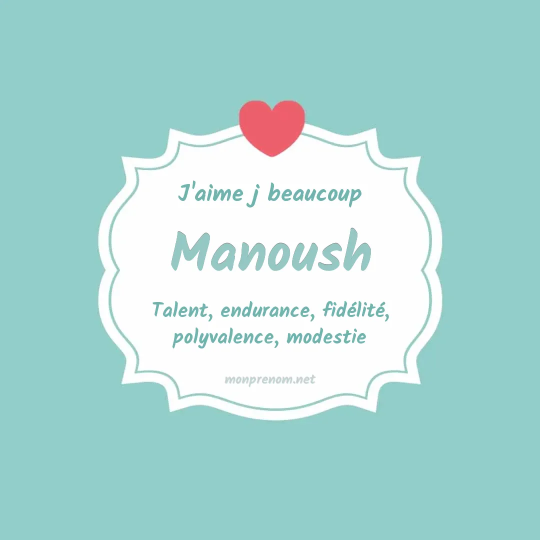 j'aime beaucoup Manoush
