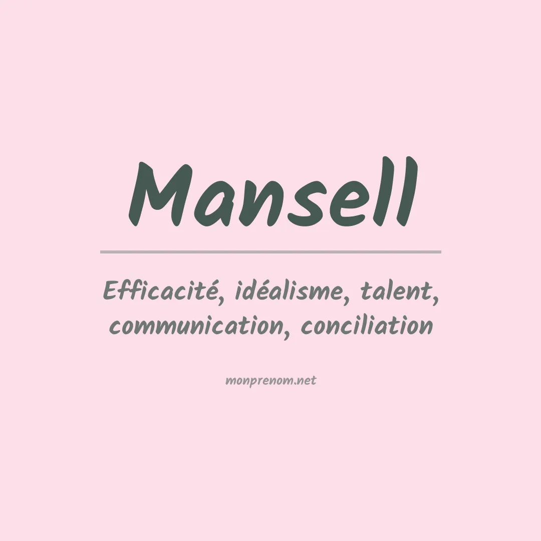 Signification du Prénom Mansell