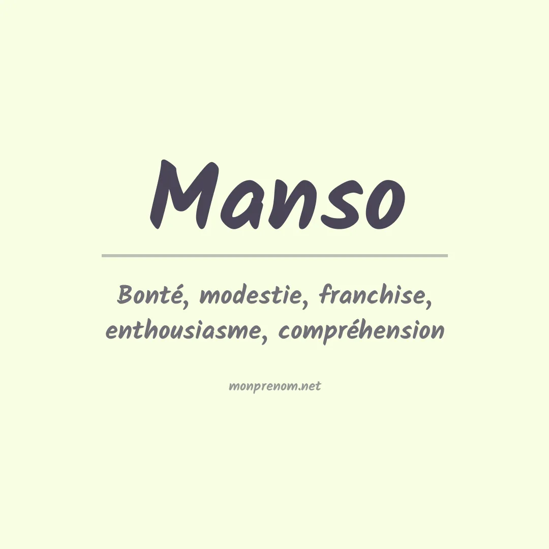 Signification du Prénom Manso