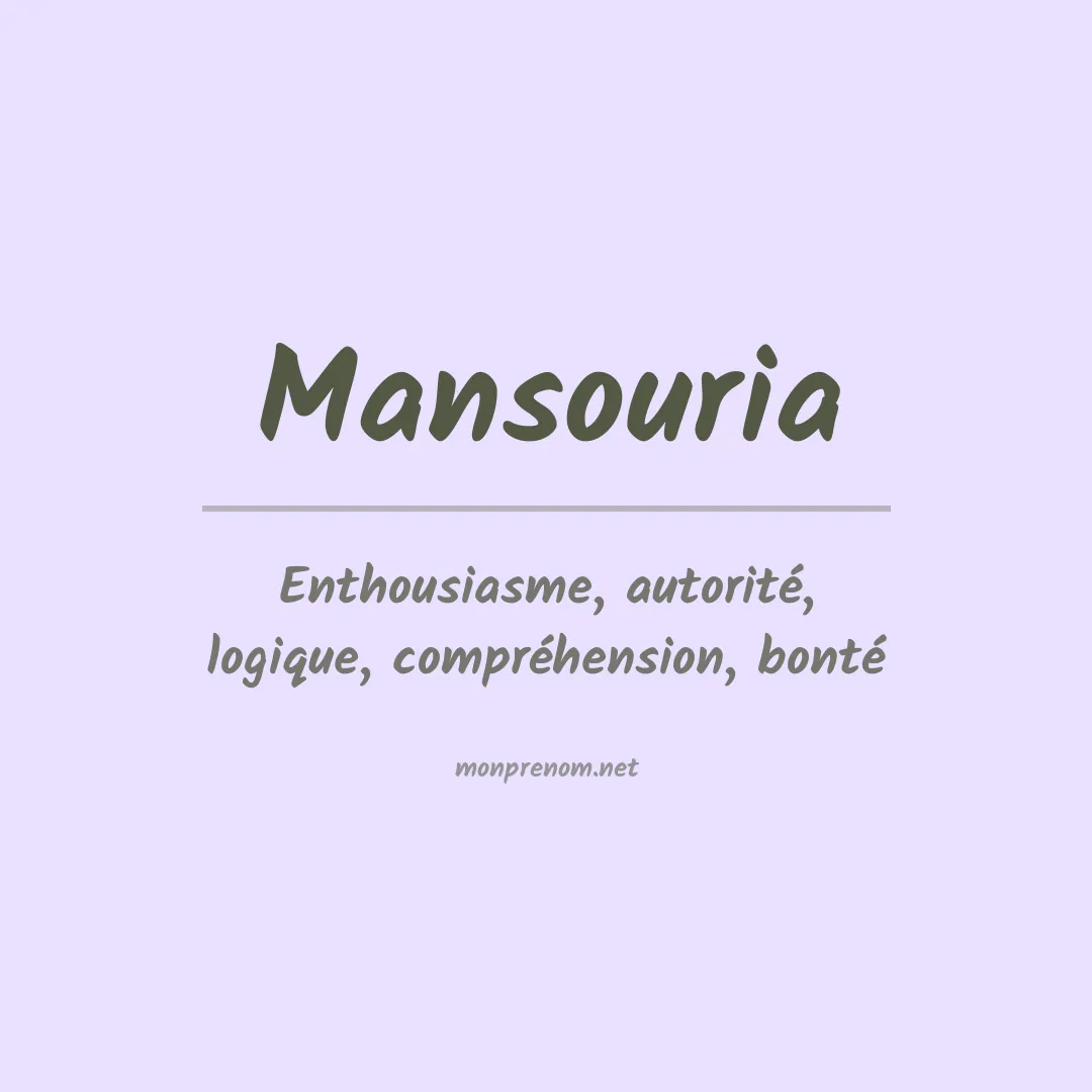 Signification du Prénom Mansouria Signification du Prénom Mansouria
