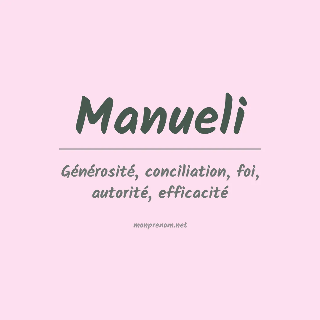Signification du Prénom Manueli