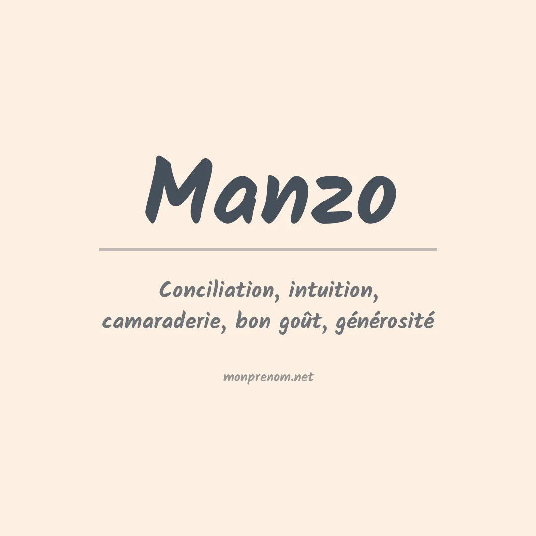Signification du Prénom Manzo