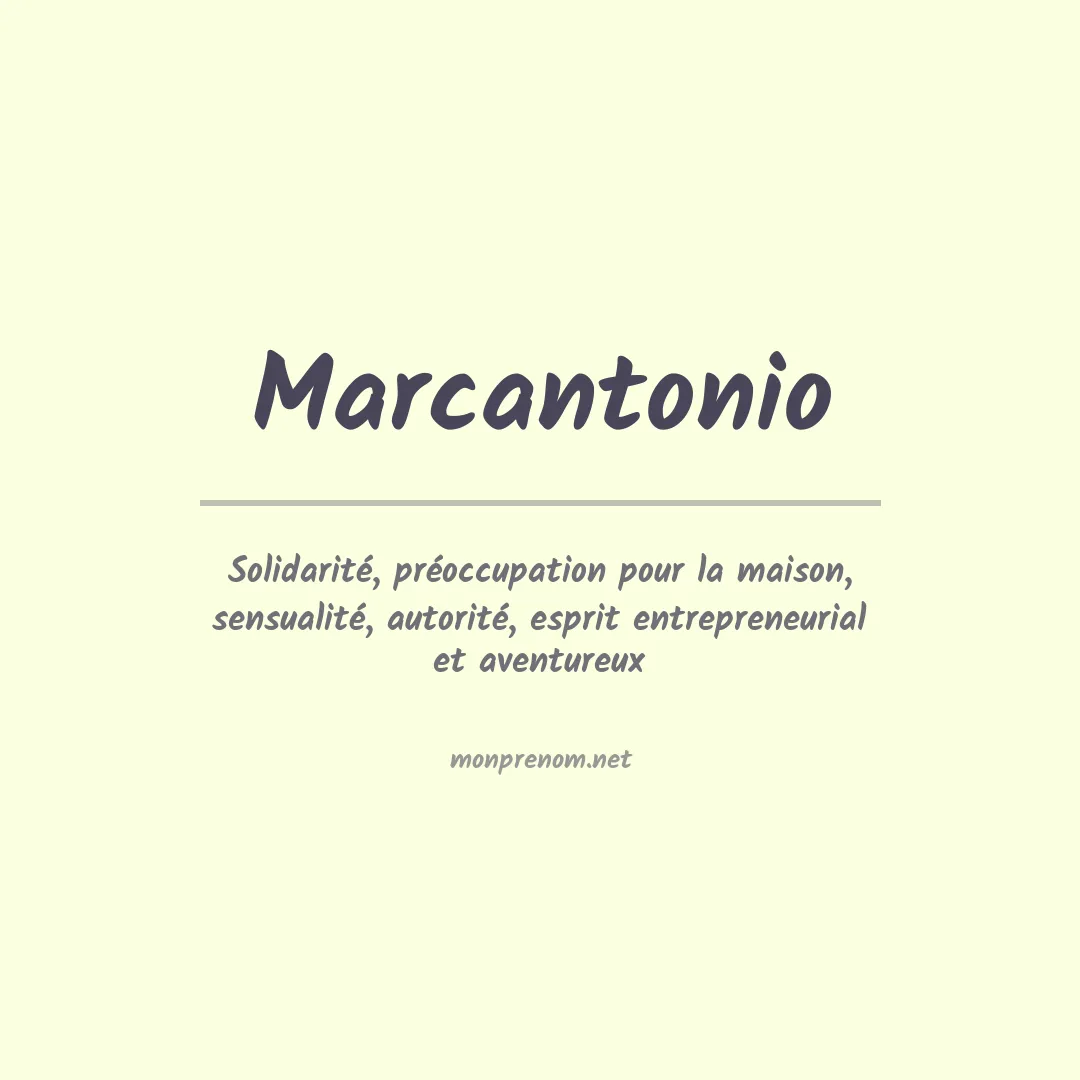 Signification du Prénom Marcantonio