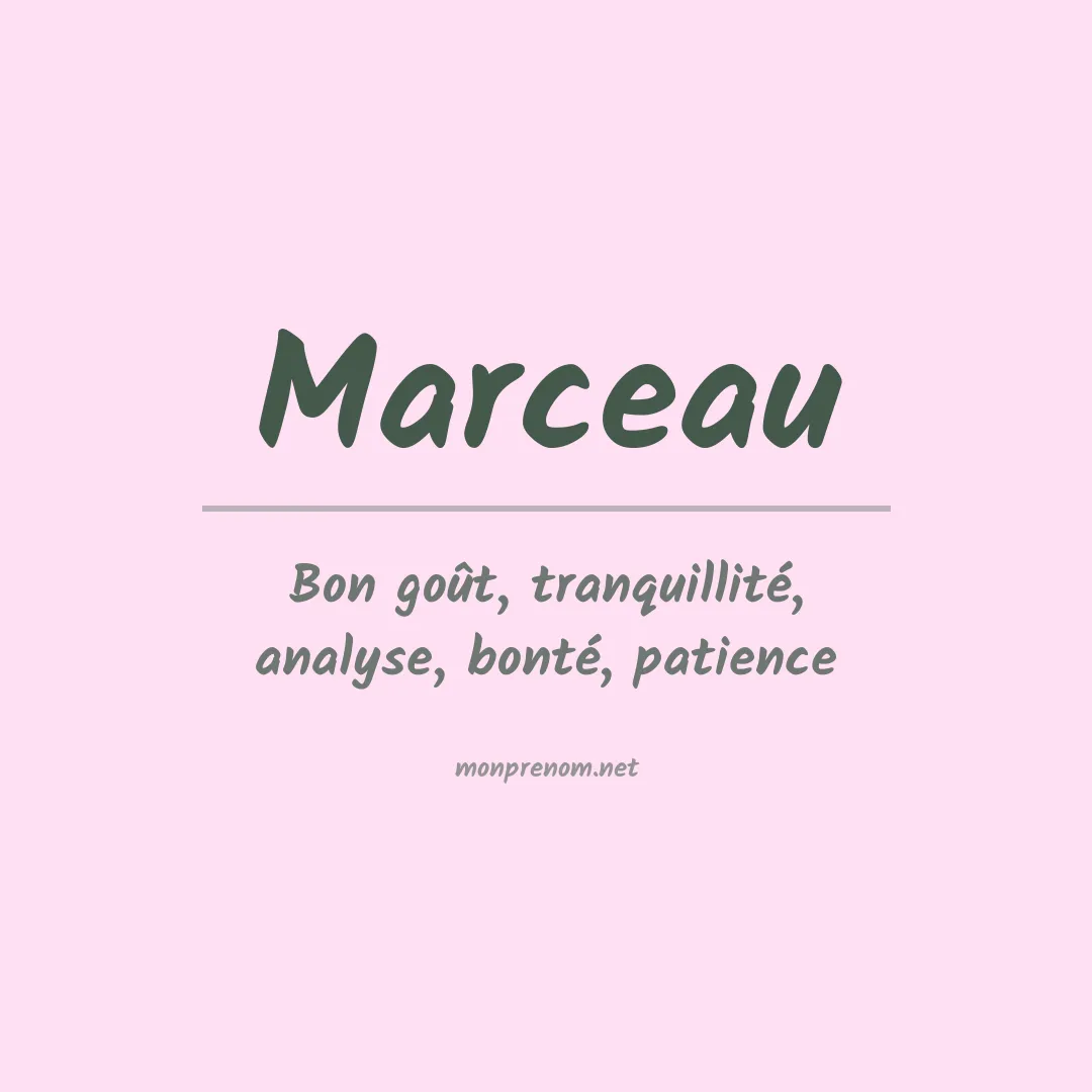 Signification du Prénom Marceau