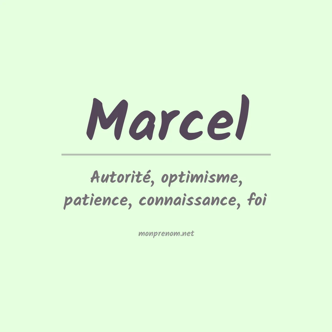Signification du Prénom Marcel