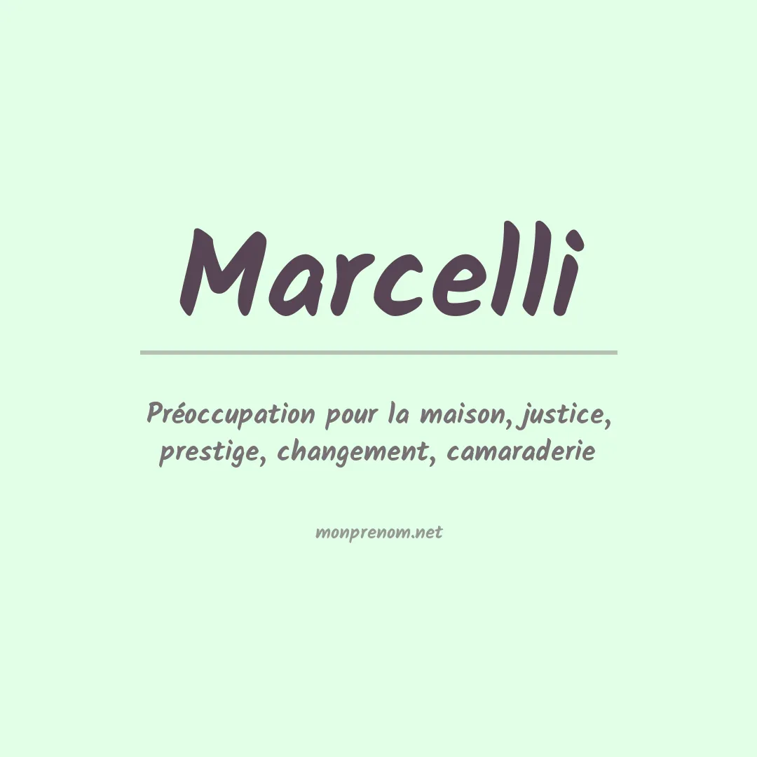 Signification du Prénom Marcelli