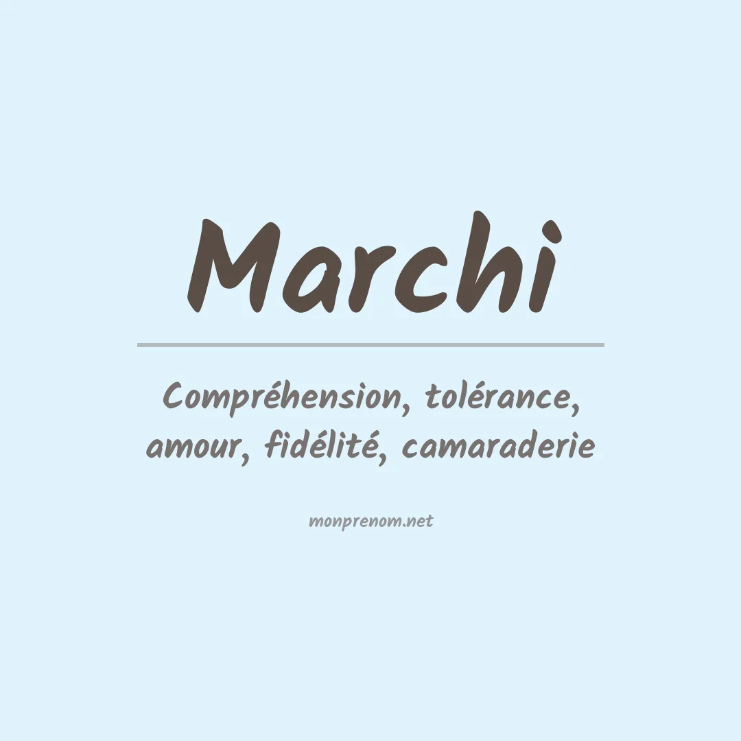 Signification du Prénom Marchi