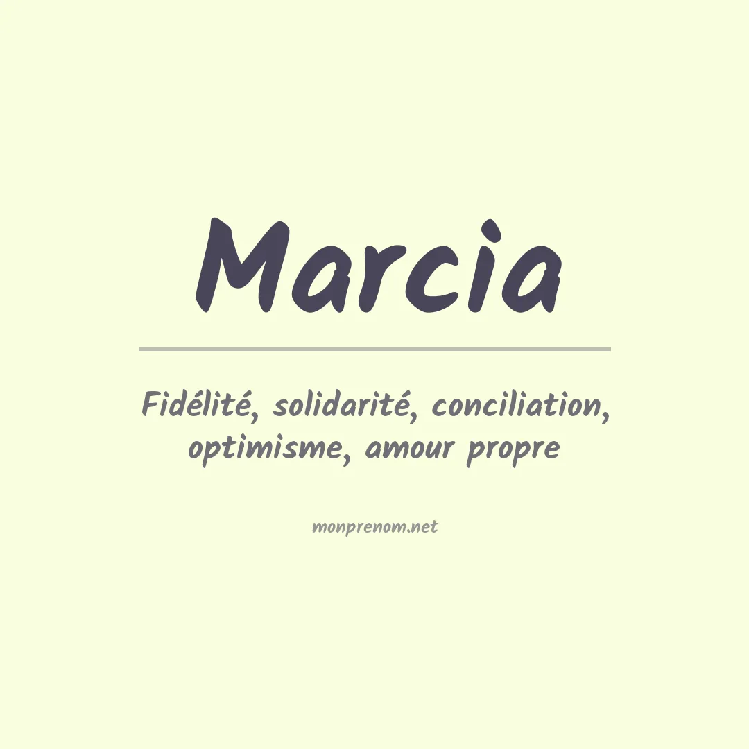 Signification du Prénom Marcia